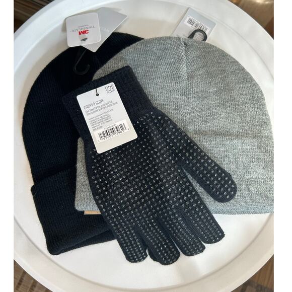 West Loop Women's Winter Keep Warm Bundle 3M Beanie X 2 + Gloves NWT - Picture 1 of 6